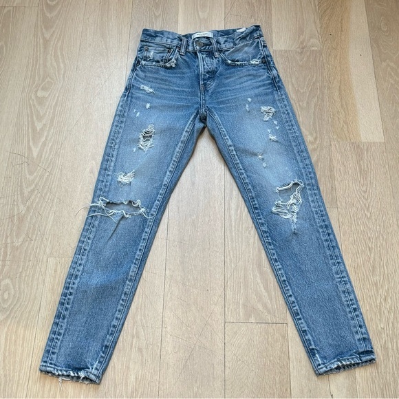 Moussy Vintage Aberdeen Tapered Jeans - Size 23 - Picture 4 of 9